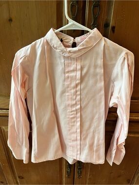JAMES RIVER TRADERS. LIGHT PINK OXFORD CLOTH COTTON COLLARED DRESS SHIRT. SMALL